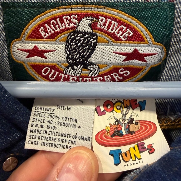 VTG 90s LOONEY TUNES Denim Jacket - Picture 4 of 6